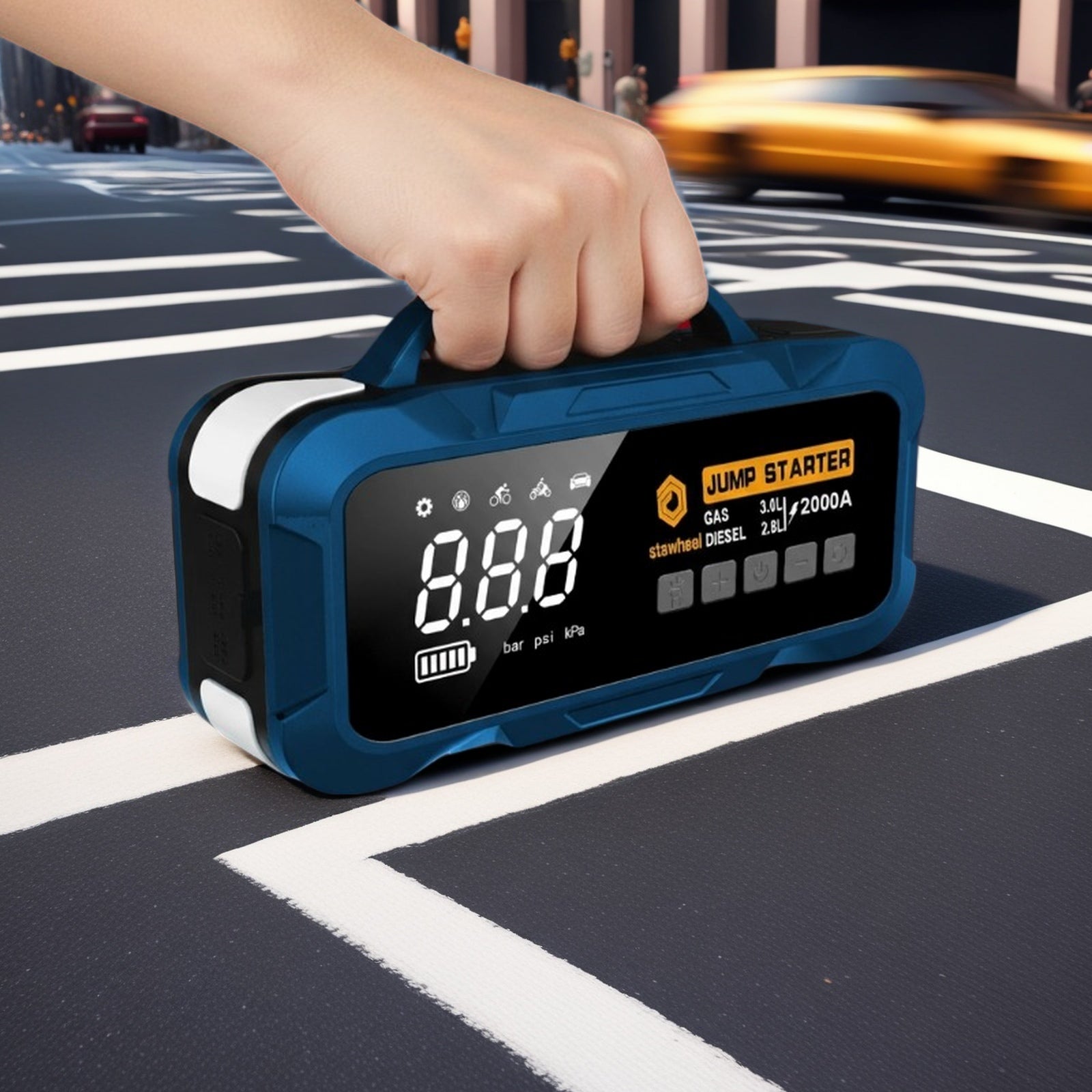 Stawheel S1 Starthilfe mit Luftkompressor