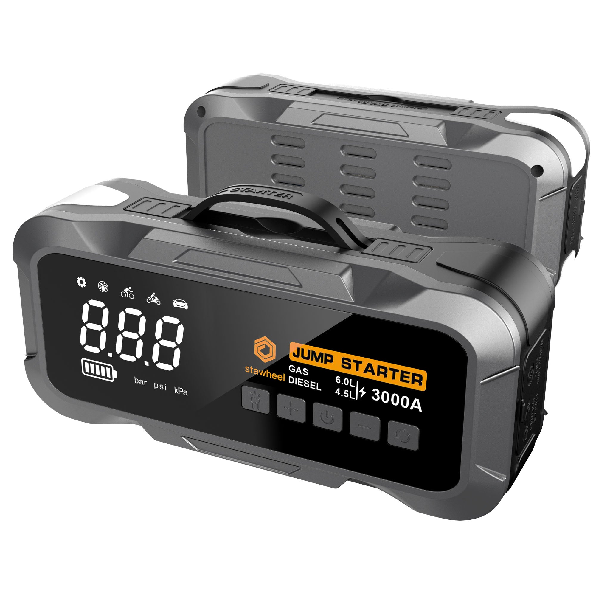 Stawheel S2 Starthilfe mit Luftkompressor